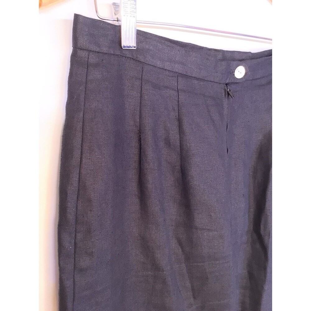 Breeches Linen Pencil Skirt Lined Black USA Vintage Women’s Size 10 - Picture 3 of 5